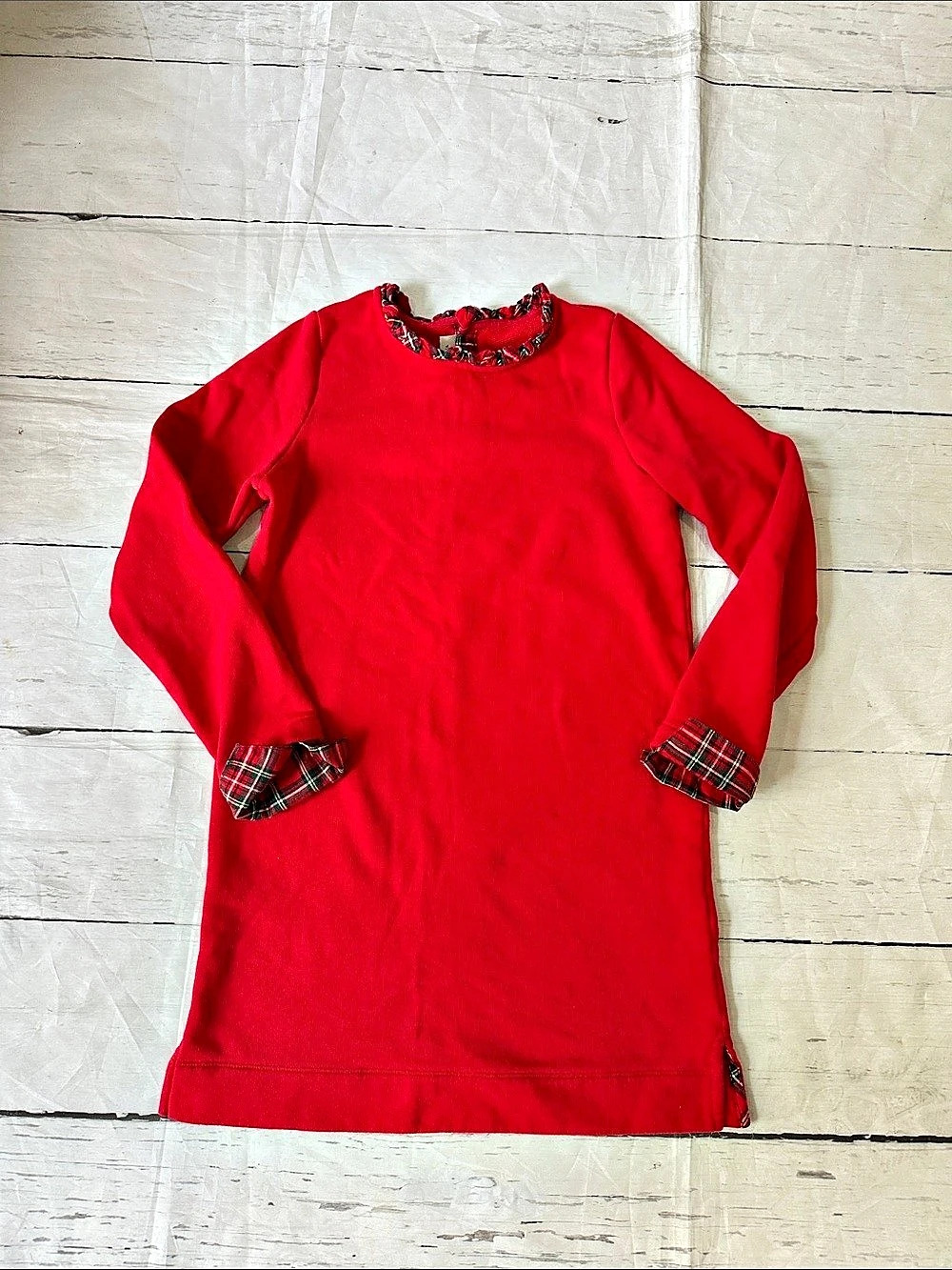 vineyard vines Plaid Trim Red girls dress  Size 14 holiday